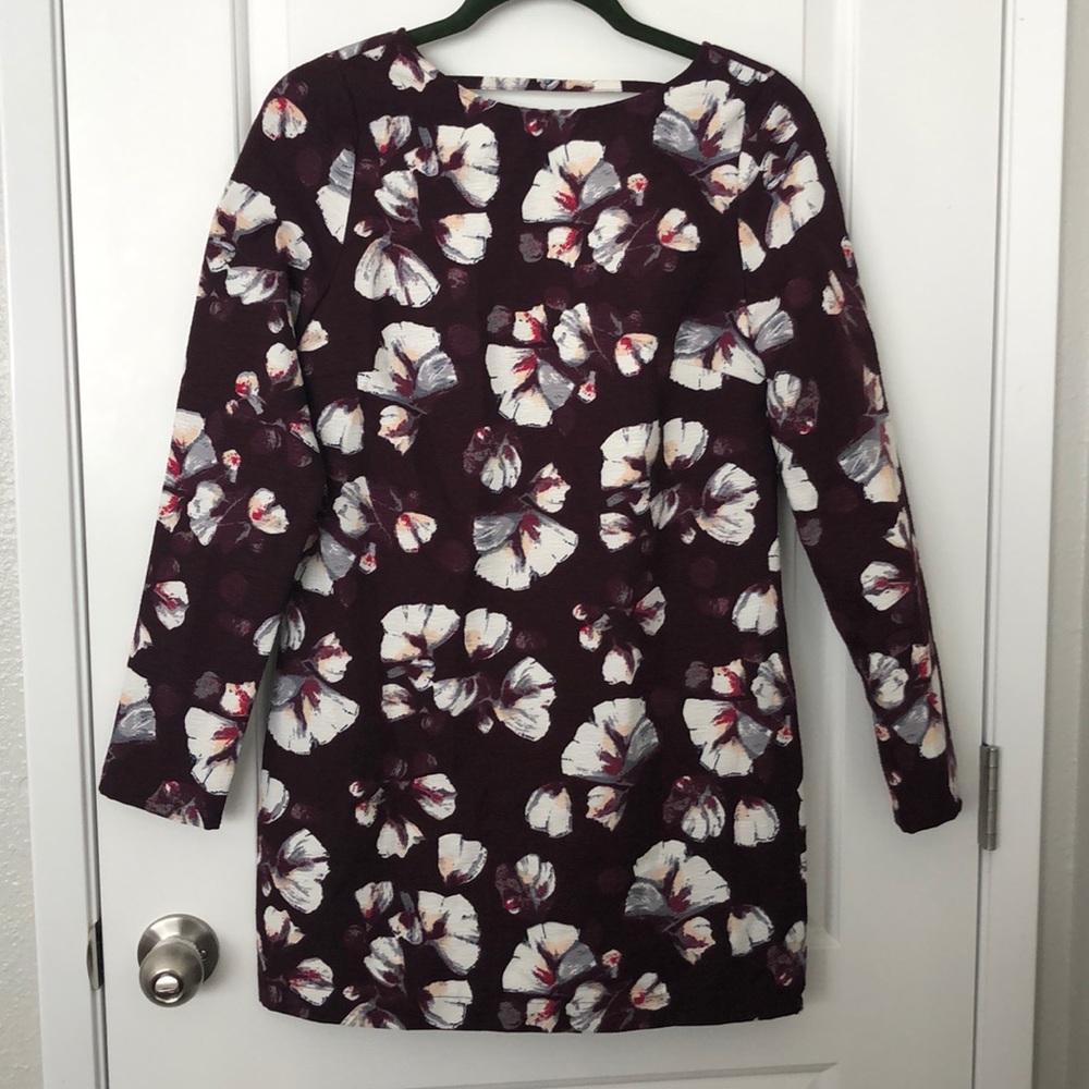 NWT Long Sleeve Purple Floral Dress Size M